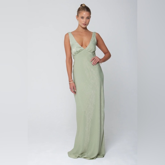 RESA Sage Green Maxi Dress - Picture 1 of 8